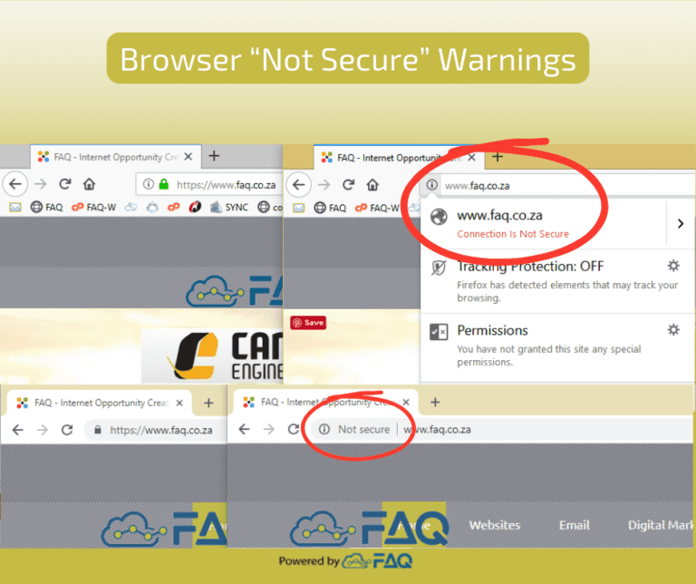BROWSER “NOT SECURE” WARNINGS