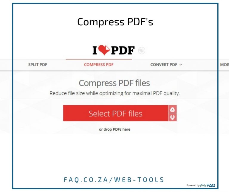 COMPRESS PDF’S