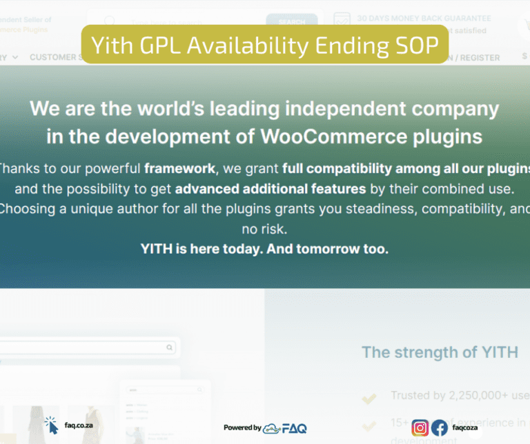 Yith GPL Availability Ending SOP